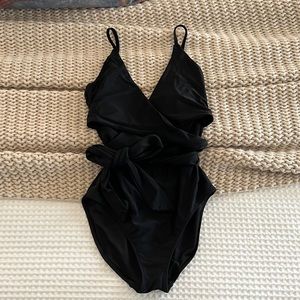 Arie Wrap Front One Piece: Medium Long